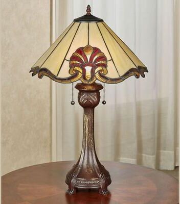 Touch of Class Blythe Stained Glass Table Lamp Ruby , Ruby