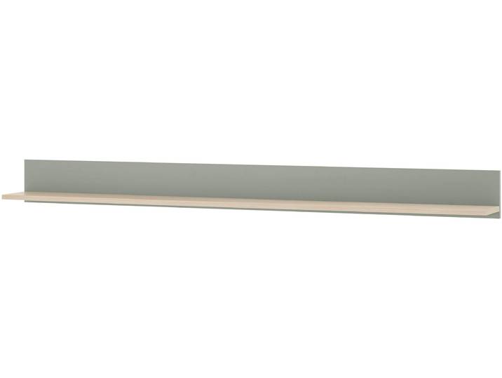 Wandregal HOME AFFAIRE City/Giron, modernes Wandboard, Wandhalter mit Ablagefläche , grau (grün aloe), B:170cm H:15cm T:17cm, Holzwerkstoff, Regale, Wandregal, vielseitig einsetzbares Hängeregal