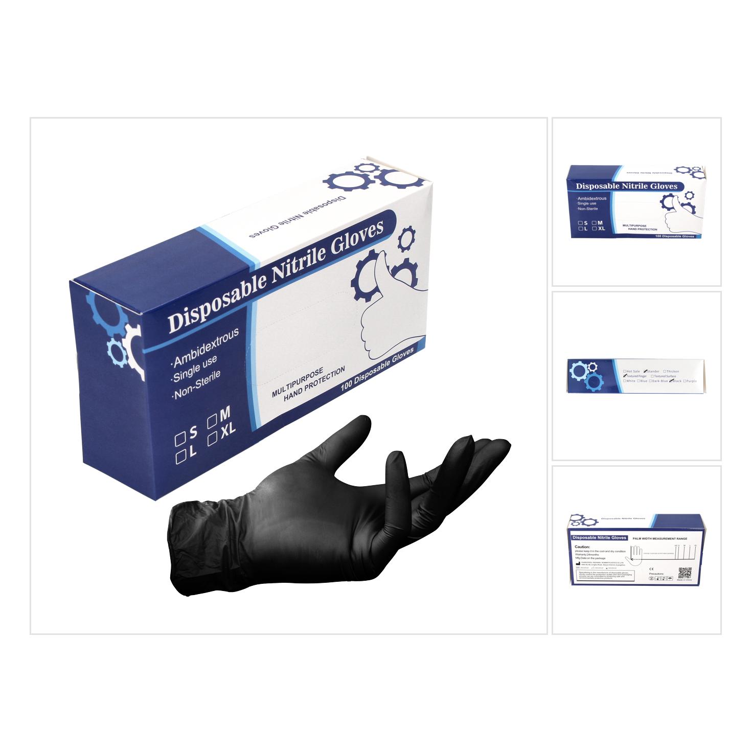 Tool Brothers Nitril Einweg Handschuhe Schwarz / Black 100 Stück Grösse S / Small - nicht Steril (S) (21701089)
