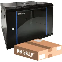 Phasak Wandschaltschrank PHO 2207D (7 HE), Serverschrank, Schwarz