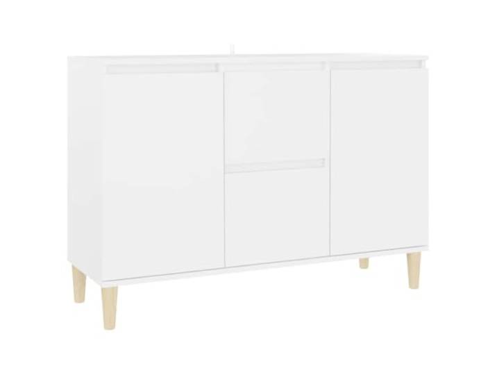 GHVBNMF Sideboard Weiß 103,5x35x70 cm Kommode mit Türen & Schubladen Schlanke Anrichte für Flur und Wohnzimmer. Bietet praktischen Stauraum hinter 2 Türen sowie Eleganz für Ihr Zuhause.