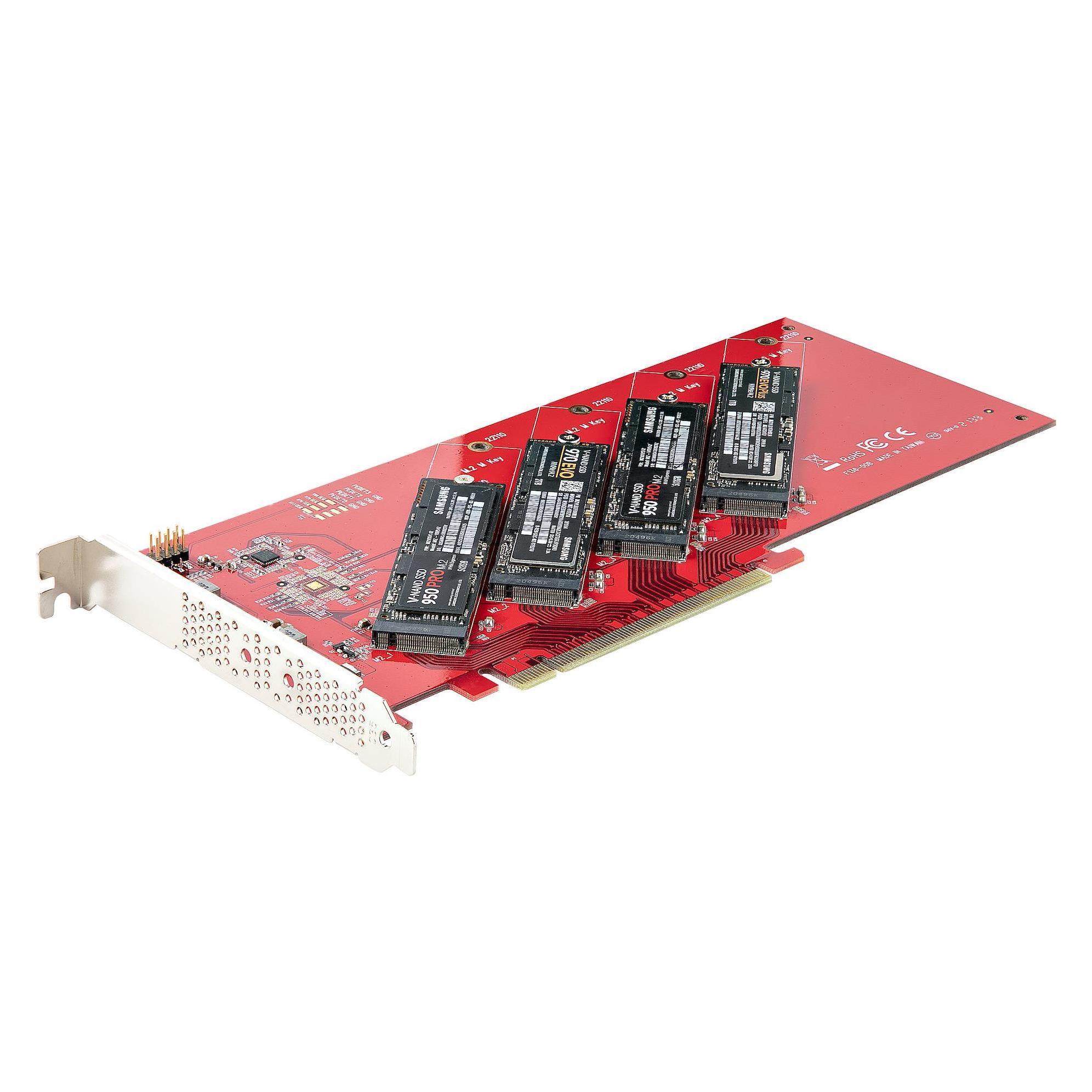 StarTech Quad M.2 PCIe Adapter (QUAD-M2-PCIE-CARD-B)