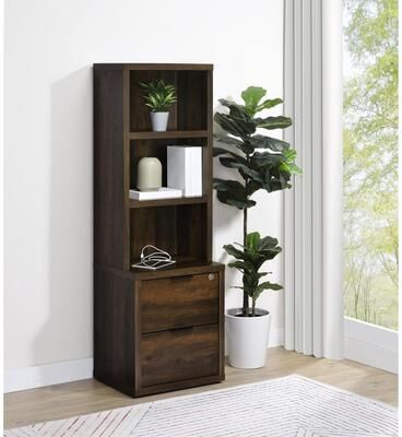 Coaster Westpark 3-shelf Bookcase USB and Lockable Drawer
