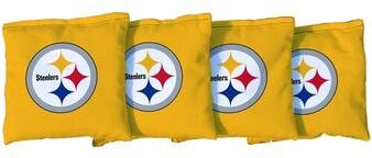 Skip's Garage Pittsburgh Steelers NFL Yellow Cornhole Bags