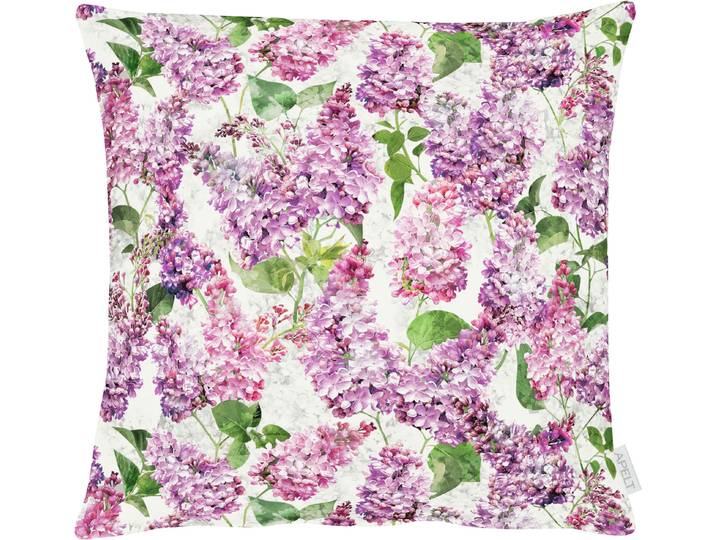 Dekokissen APELT 6820 Gr. 2, lila (flieder, bedruckt), B:49cm H:0,5cm L:49cm, Obermaterial: 70% Polyester, 30% Baumwolle, Dekokissen_Sitzkissen_Kissenhüllen, Dekokissen