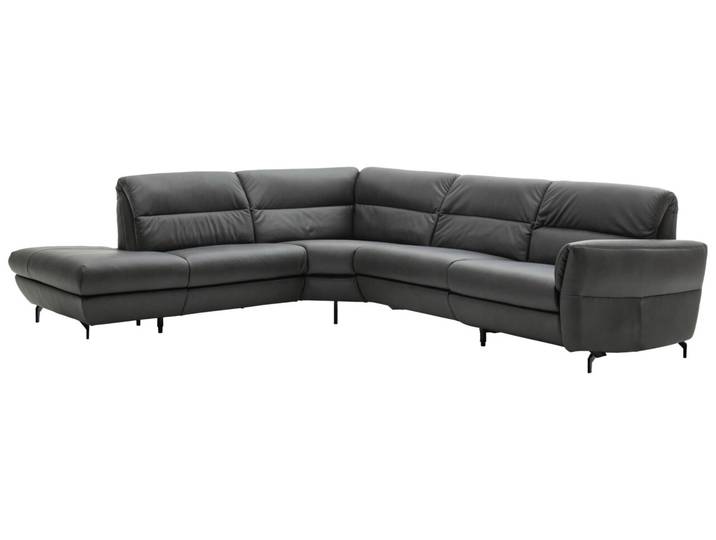 Schöner Wohnen Ecksofa SALERNO, anthrazit, Leder
