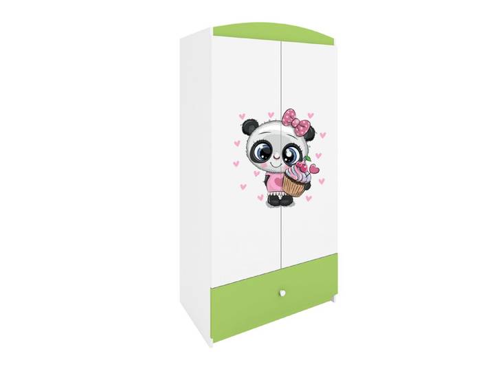 Raumhirsch Furniture Kinderkleiderschrank mit Tiermotiven - Kleiderschrank für Kinder (Kinderzimmerschrank für Jungen & Mädchen, Mit Ablagefächern & Kleiderstange) neutrale Motive, langlebig, verschiedene Farben & Designs