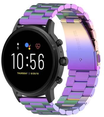 Inspired Deals Fossil Gen 5 22mm Steel Watch Strap Adjustable Stainless Steel Replacement Watch Band colour