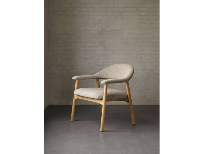 Loungestuhl Beige Bouclé Stoff Moena 70 x 76 x 71cm