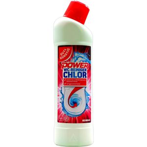 Gut&Günstig WC-Reiniger Power mit Chlor, flüssig, desinfizierend, mit Frischeduft, Schräghalsflasche 750 ml