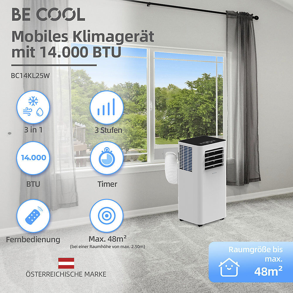 kaiserkraft Klimagerät 14.000 BTU, mit Wifi, weiß