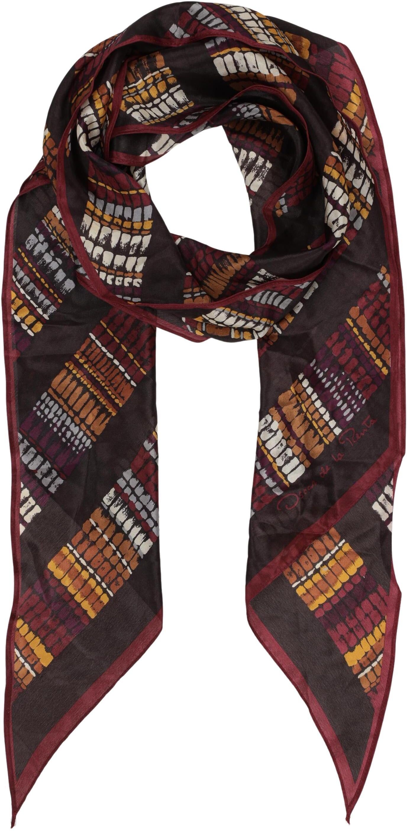 Oscar de la Renta Damen Schal oder Tuch, Braun, Seide - Second Hand
