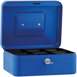 Soennecken, Geldkassette, Geldkassette 20x9x16cm 6Fächer blau