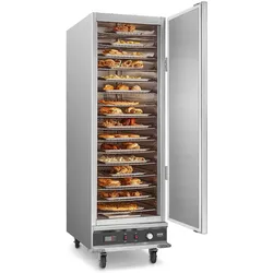 VEVOR Hot Box Speisenwärmer Snack-Wärmer mit 16 Ebenen & Wasserschale & Einzeltür & verstellbaren Einlegeböden, Speisenwärmer aus Edelstahl, ideal zur Aufbewahrung von Pizza Hähnchen