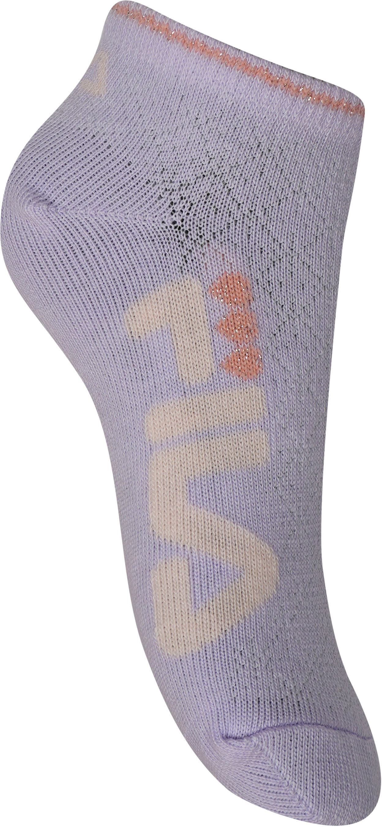 Freizeitsocken FILA "JUNIOR GIRL INVISIBLE SOCKS", Mädchen, Gr. 23-26, blau (ice cream), Baumwollmischung, unifarben, Socken Freizeitsocken, mit stylischem Schriftzug-Design ice cream 23-26