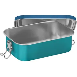 Step by Step Brotzeitbox Edelstahl-Lunchbox, Lunchbox, Blau