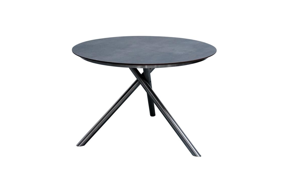 XXXPLOSSEUROPEGMBH Diningtisch Carlos,Edelstahl Gestell, HPL, Ø 110 x H 75 cm 16903386