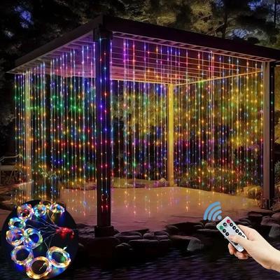 Uplift Picks USB LED Curtain String Lights With Remote For Holiday Decor multicolor usb 4mx2m 300 Led