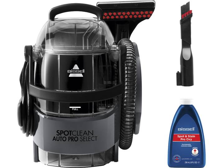 BISSELL Wasch-Sauger 3730N, SpotClean Auto Pro Select, leistungsstark, Dual-XLTank , schwarz, B:28cm H:35,5cm T:39cm, Mehrzwecksauger, >15kPa, inkl Fugendüse, reinigt Flecken auf Teppich, Polster, Autositz, Wasch-Sauger