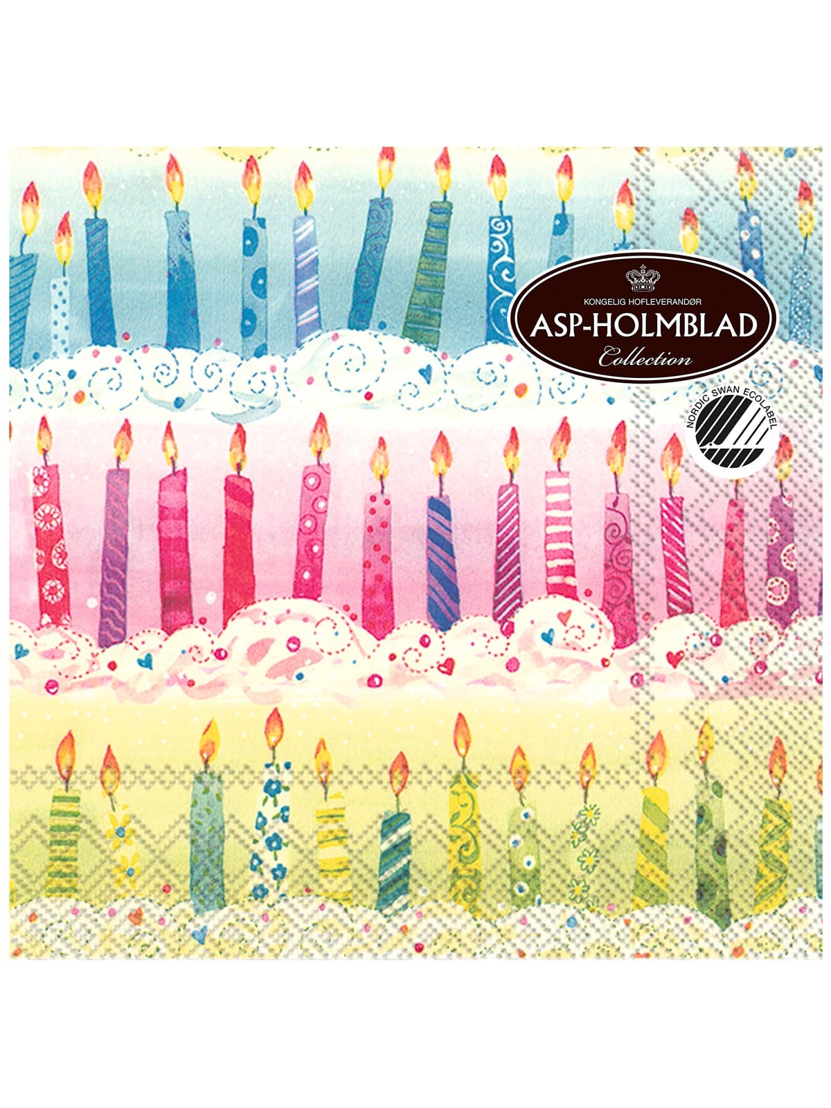 Asp-Holmblad Servietten "PARTY CANDLES"
