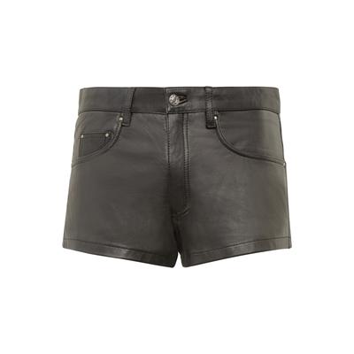 Shorts RICANO "Lederhose Shorts", Herren, Gr. 34, Länge 34, schwarz, Obermaterial: 100% Rindnappaleder CNA., schmal, Hosen Shorts, Handgefertigt aus echtem Leder