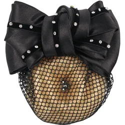 Harrys Horse Haarspange Strass schwarz mit Haarnetz