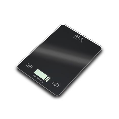 Caso Kitchen scale Slim Maximum weight (capacity) 5 kg, Graduation 1 g, Black (3210)