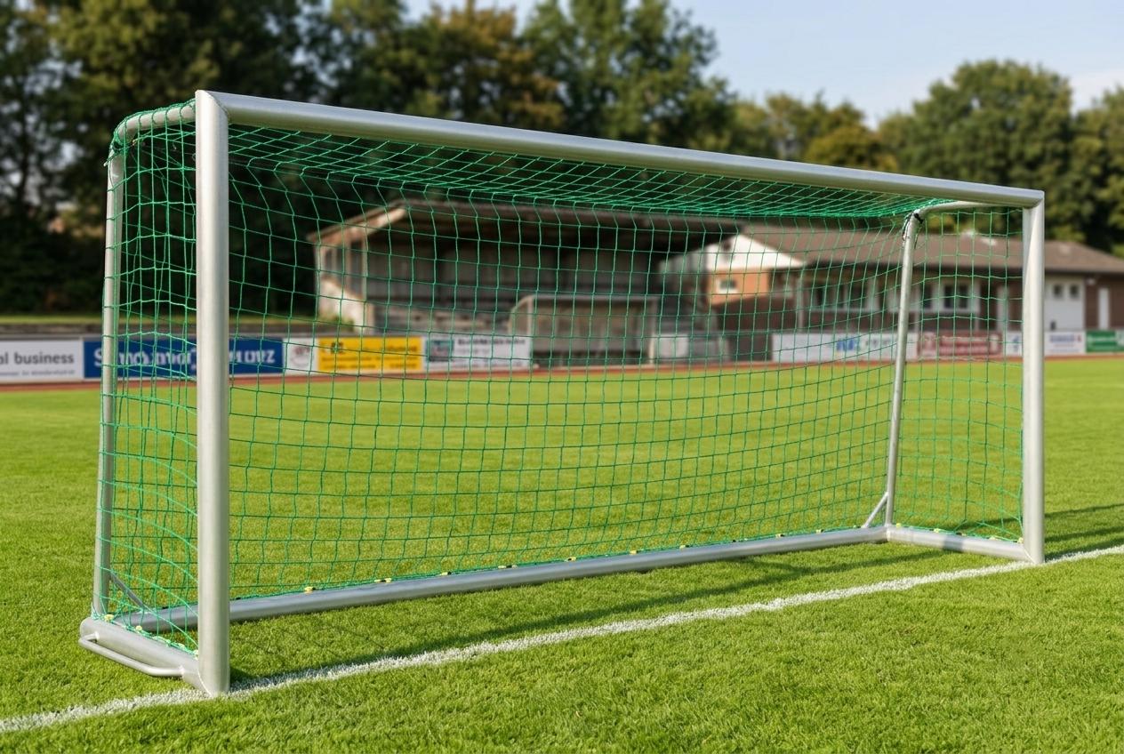 Fußballtor - mobiles Jugendtor komplett mit Ovalprofil - 5,00 x 2,00 m - vollverschweißt, inkl. Tornetz 1.50m