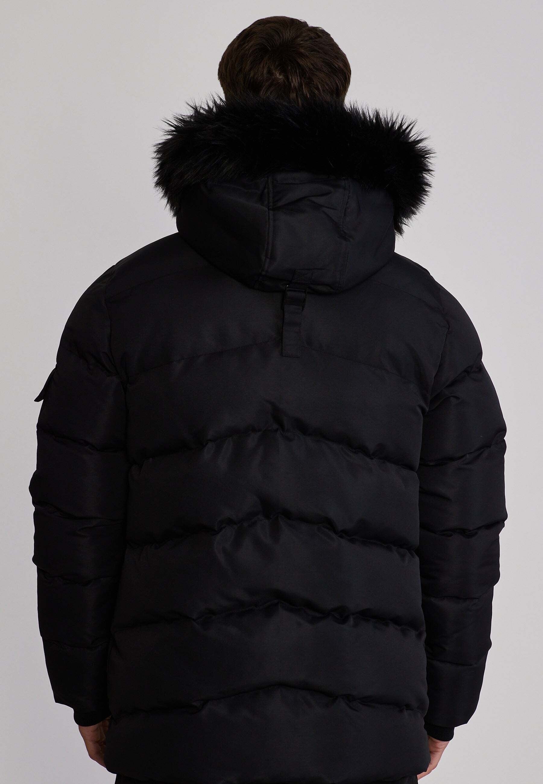 Parka SIKSILK "Siksilk Parka Explorer", Herren, Gr. XL, schwarz, Jacken Parka schwarz XL