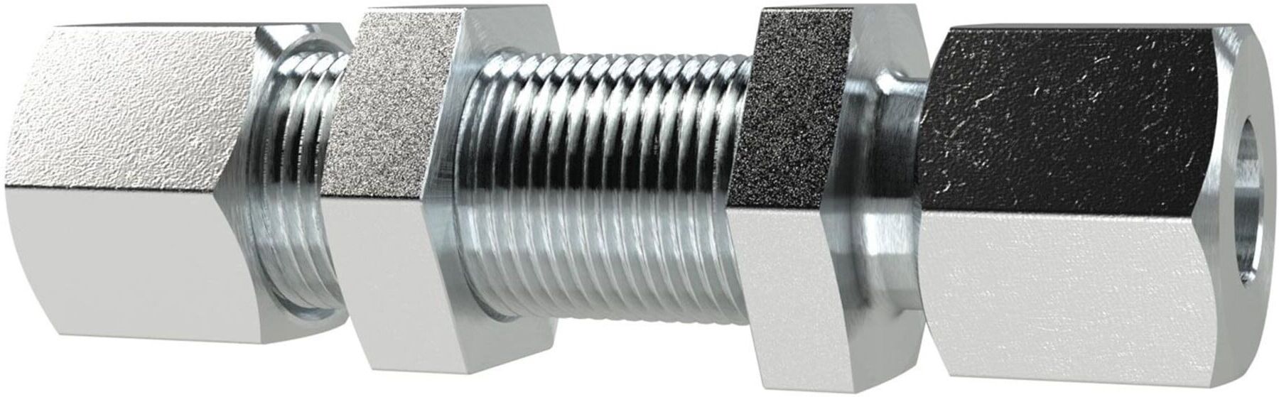 Riegler Gerade Schottverschraubung, Rohr-Außen-Ã˜ 8 mm, Stahl verzinkt, GSV8SST)