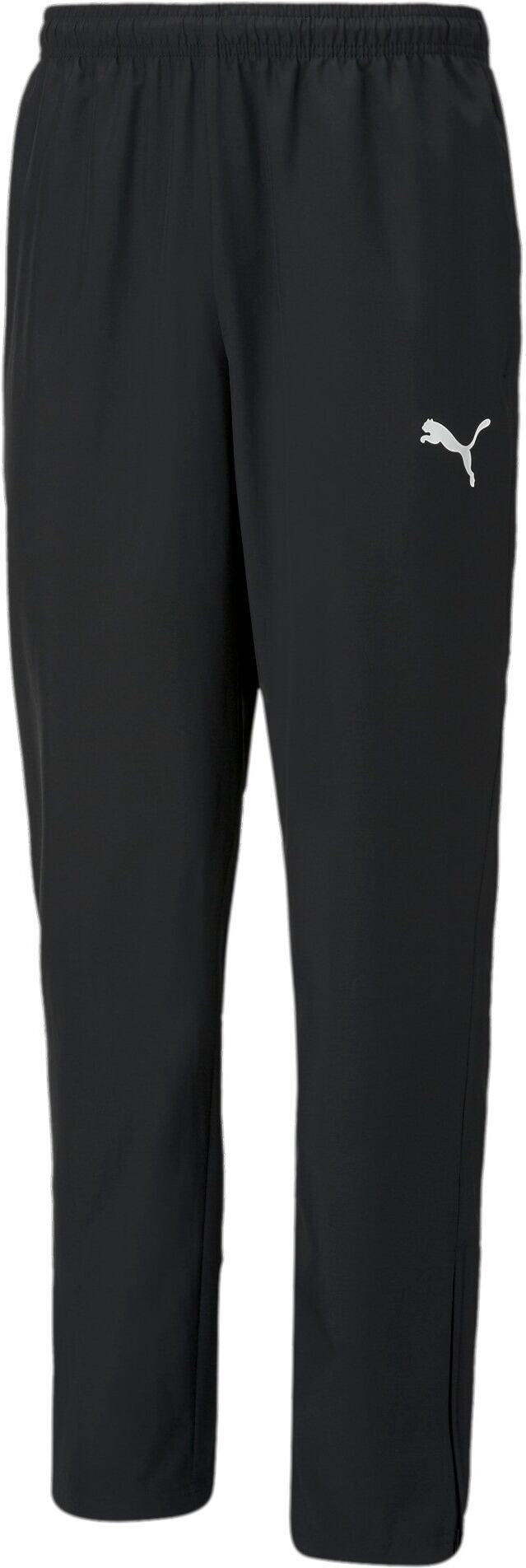 Trainingshose PUMA "TEAMRISE SIDELINE PANTS", Herren, Gr. M, N-Gr, schwarz-weiss (puma schwarz, puma weiß), Obermaterial: 100% Polyester, unifarben, regular fit normal, Hosen Trainingshose, Regular Fit, für Fussball, sportlicher Stil, mit Reissverschluss 