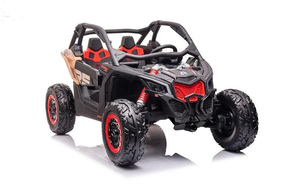 Kinderfahrzeug - Elektro Auto "Can Am RS Schwarz" - 24V Akku,4x200W Motoren- 2,4Ghz, Allrad+2 Sitzer+Ledersitz+EVA