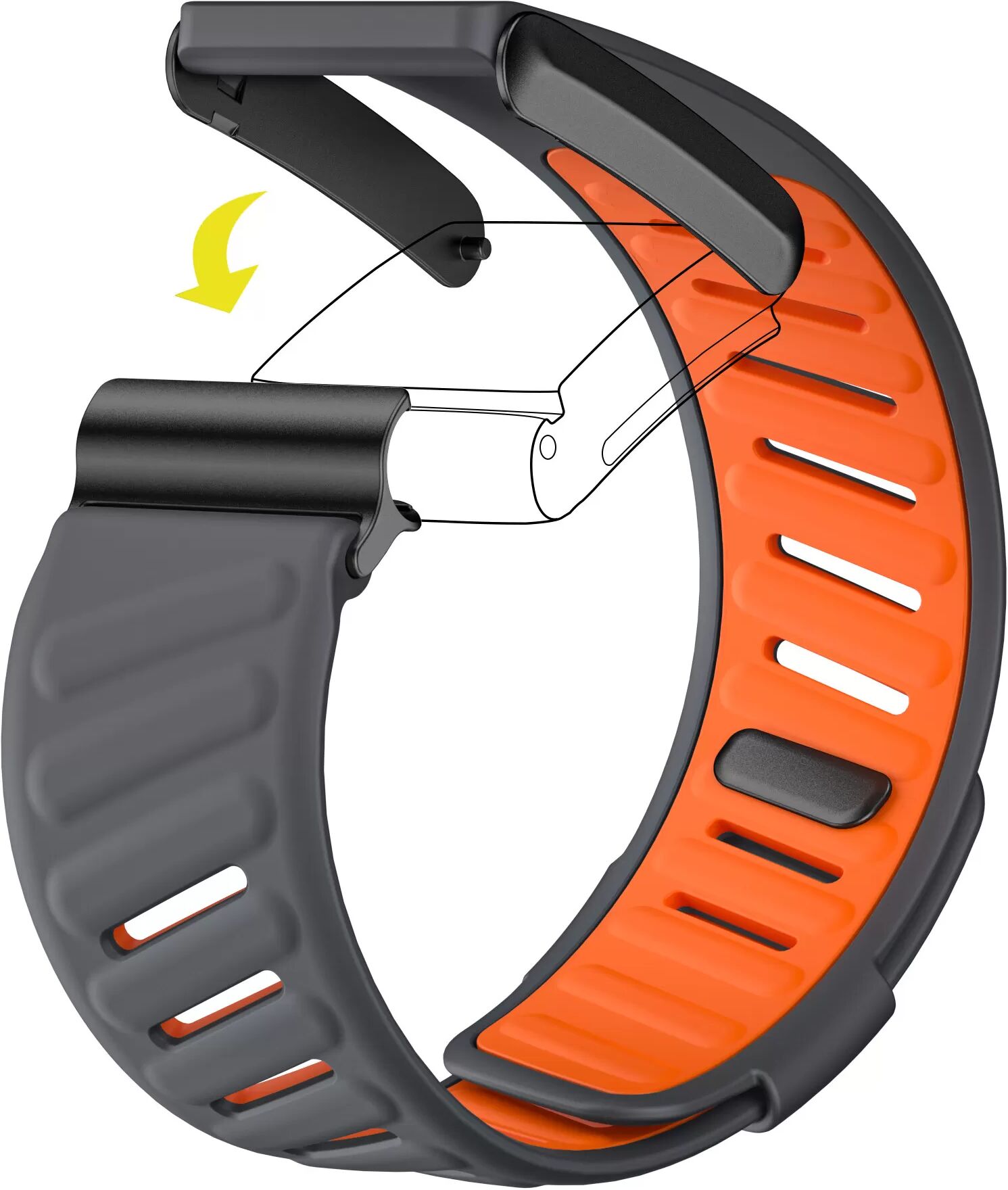 INF Silikon-Uhrenarmband für Whoop Band Orange