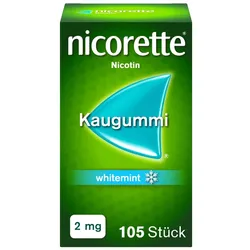 nicorette® Kaugummi whitemint, 2 mg Nikotin 105 St