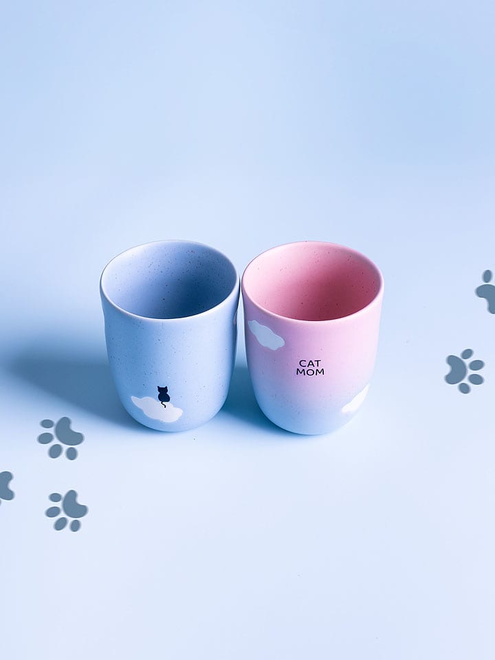 Egg Back Home Becher ''Cloud - Cat Dad'' in Hellblau - 220 ml - onesize