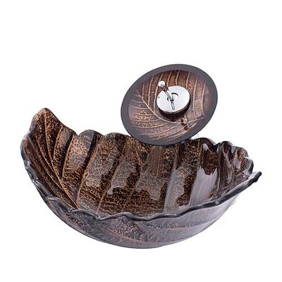 Waschbecken für Badezimmer / Armatur für Badezimmer / Einbauring für Badezimmer Moderne - Hartglas Rechteckig Vessel Sink