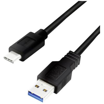 LogiLink USB-Kabel USB 3.2 Gen1 USB-A Stecker, USB-C® Stecker 1.50m CU0169