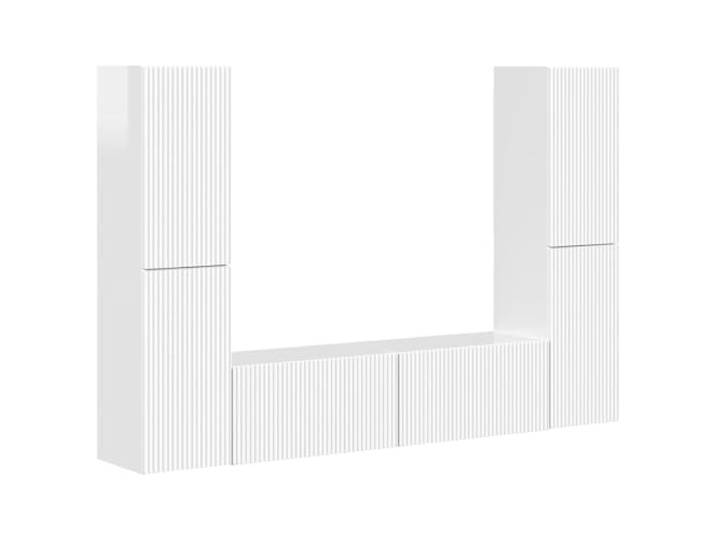 LKJephalotrop TV Schrank Set 6-Teilig Hängend Hochglanz Weiß Flexibles Hängeboardsystem fürs Wohnzimmer oder Schlafzimmer, bietet smarten Stauraum durch sechs modulare Elemente.