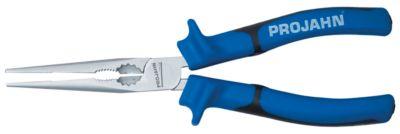 Flachrundzange PROJAHN, DIN ISO 5745, Stahl, ergonom. 2K-Griff, mit Schneide- und Brennerloch