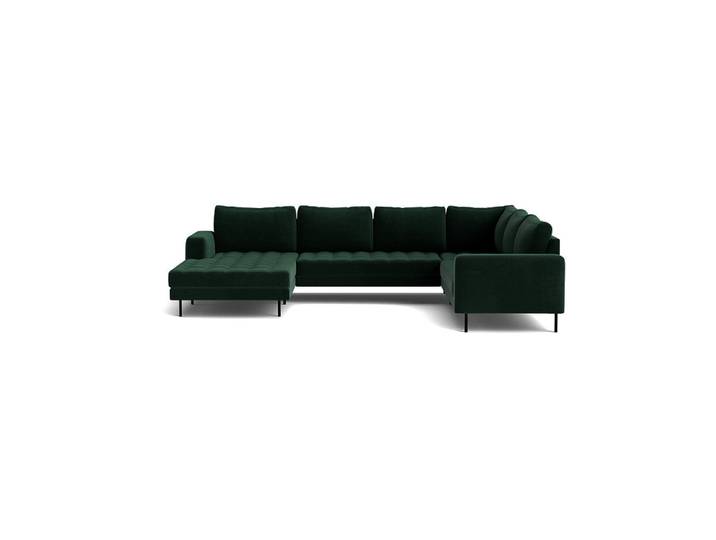 Rouge U-Form Sofa, links