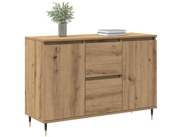 Buffet bahut/Commode MVS - multi-rangement - Meuble sur pied - Chêne artisanal 101 5x35x70cm Bois d'ingénierie &26_4700939