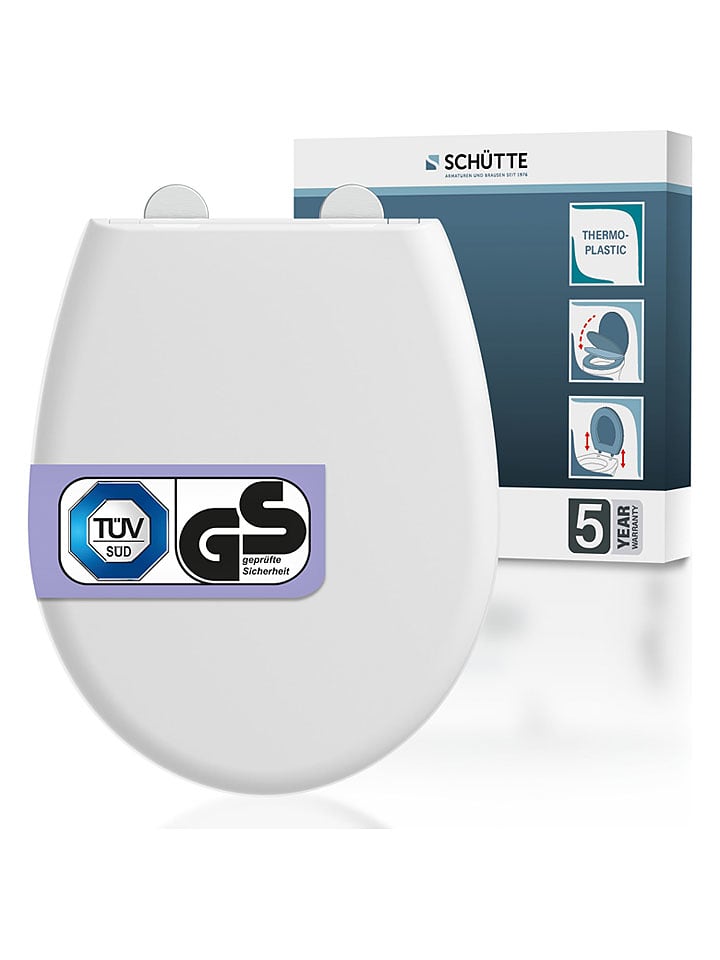 Schütte WC-Sitz mit Absenkautomatik "Premium" in Weiß - onesize