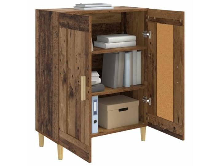 KKgypkn Vitrine Holzwerkstoff 69,5 x 34 x 90 cm Konische Beine, Umkehrbare Türen, Viel Stauraum, Feuchtigkeitsbeständig, Einfache Pflege