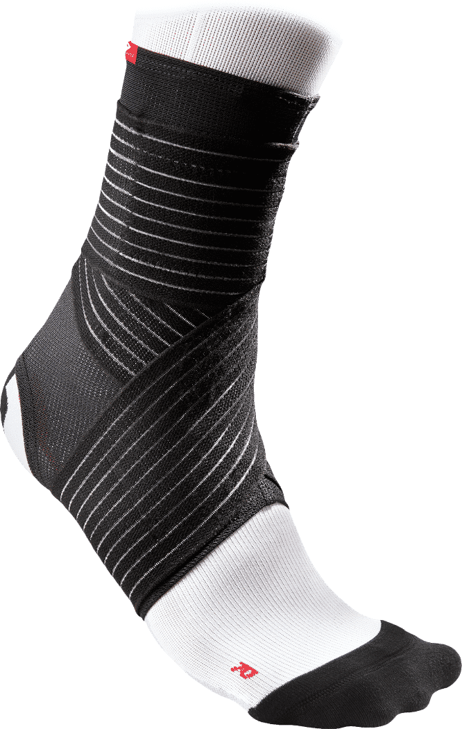 McDavid Ankle Support Mesh With Straps 433  -nilkkatuki hihnoilla - Musta XL