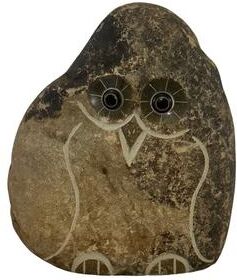 Stone Age Creations Hand-Carved Stone Owl Accent, Whimsical Garden & Home Decor