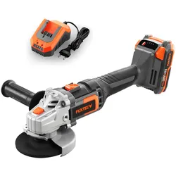 20V Akku Winkelschleifer FX-E1WS20 FUXTEC - mit 2Ah-Akku und 2,4A Ladegerät