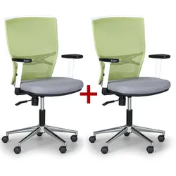 Bürostuhl HAAG 1+1 GRATIS, grün/grau