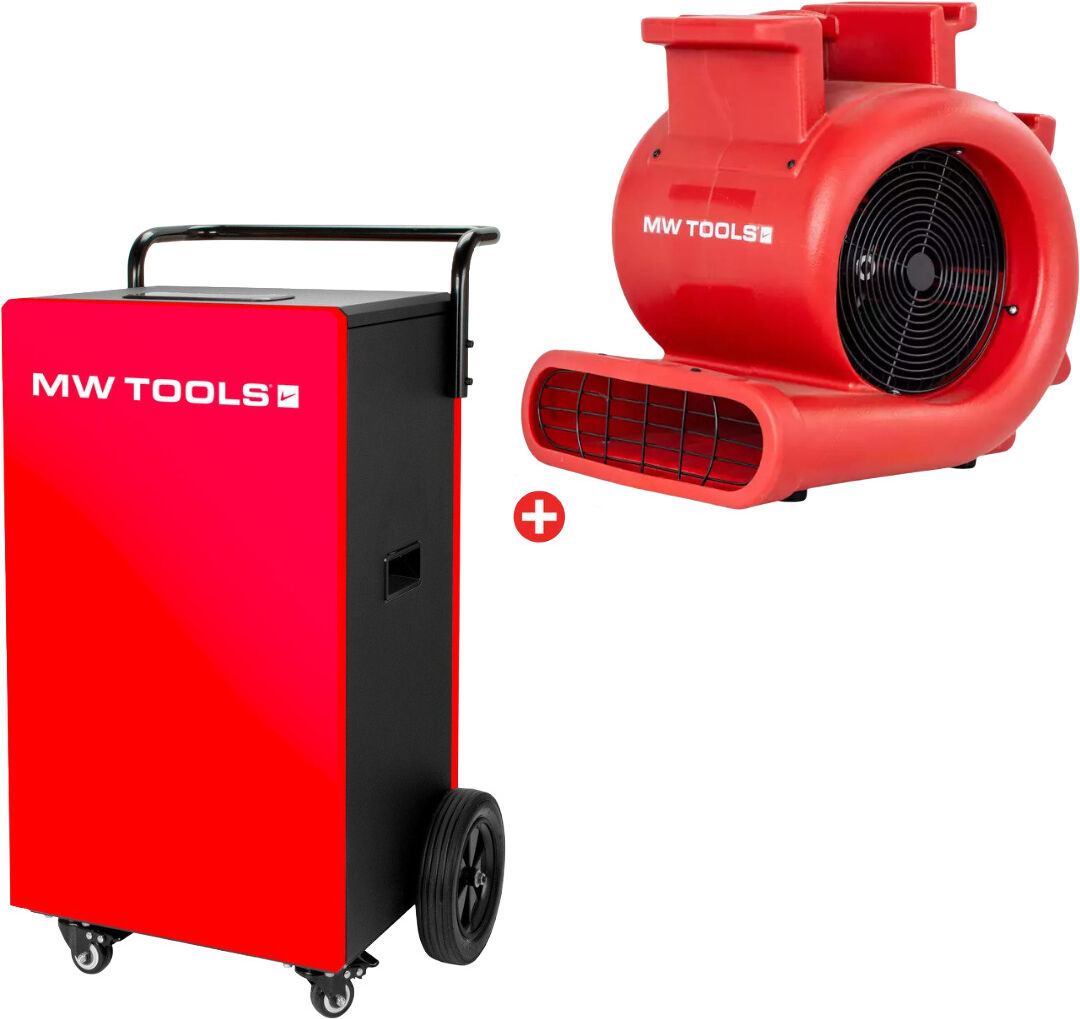 Pack déshumidificateur 90L/Jour BDM90N + Ventilateur sécheur de sol RV4000 MW Tools BDM90NSETR
