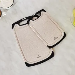 Karaca Daily Creme 2er-Set Schneidebrett in Granitoptik