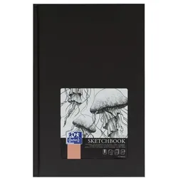 Oxford Sketchbook A5 gebunden - 96 Blatt schwarz